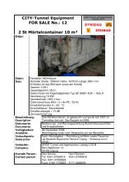 CITY-Tunnel Equipment FOR SALE No.: 12 2 St MÃ¶rtelcontainer 10 mÂ³