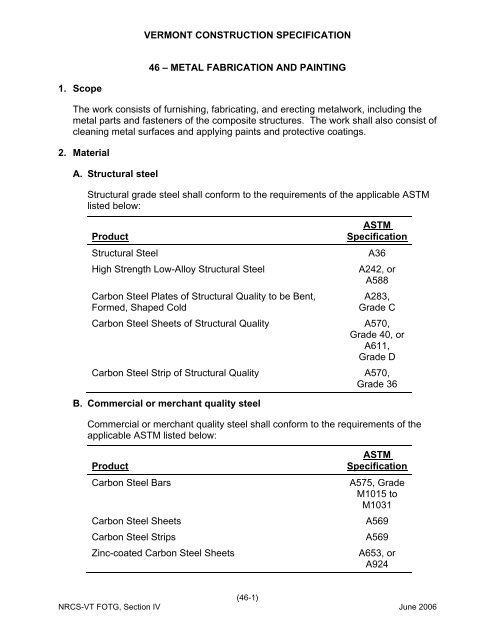 Construction Specification 81—Metal Fabrication and Installation