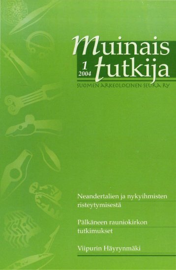 PDF - Suomen arkeologinen seura ry.