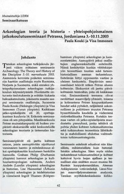 PDF - Suomen arkeologinen seura ry.