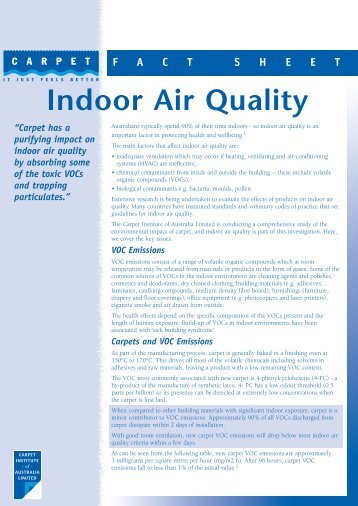Indoor air quality - Carpet Institute of Australia