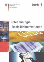 Biotechnologie - Basis für Innovationen - Max-Planck-Forum