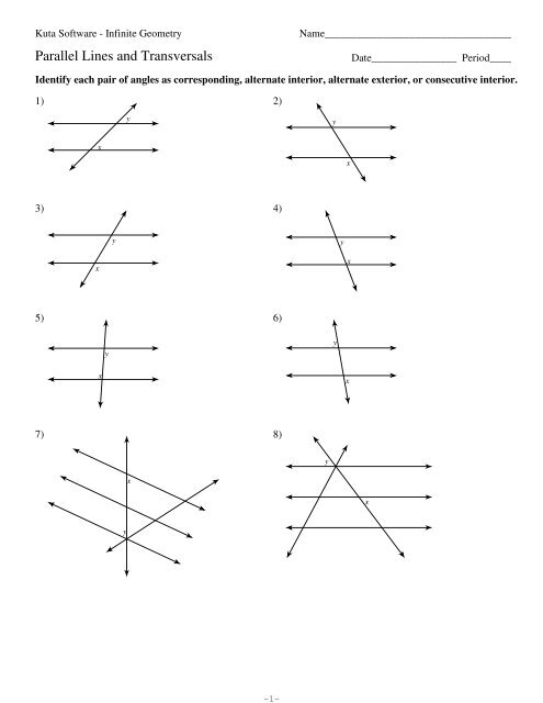 3-Parallel Lines and Transversals