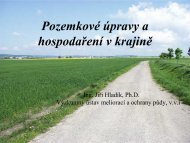 PozemkovÃ© Ãºpravy a hospodaÅenÃ­ v krajinÄ