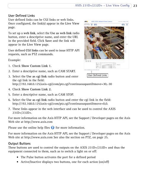 AXIS 231D+/232D+ Network Dome Camera User's Manual