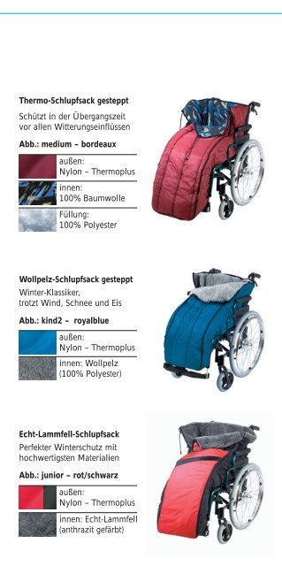 Schlupfsäcke/ Wetterschutz - Moritz Reha-Hilfen