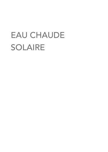Chauffage solaire - Dunod