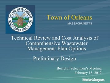 Weston & Sampson Presentation to Board of ... - Town Of Orleans