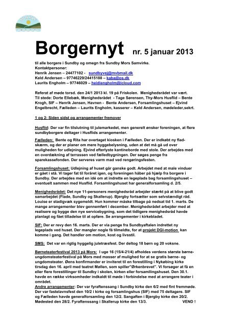 Borgernyt nr. 5 januar 2013 - Sundby Mors