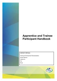 Apprentice and Trainee Participant Handbook - Ergon Energy