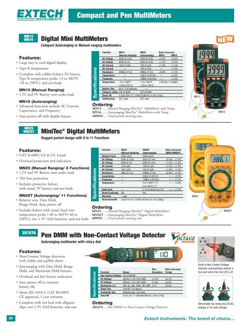 Extech Catalog PDF