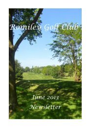 to read June 2013 newsletter - Romiley Golf Club