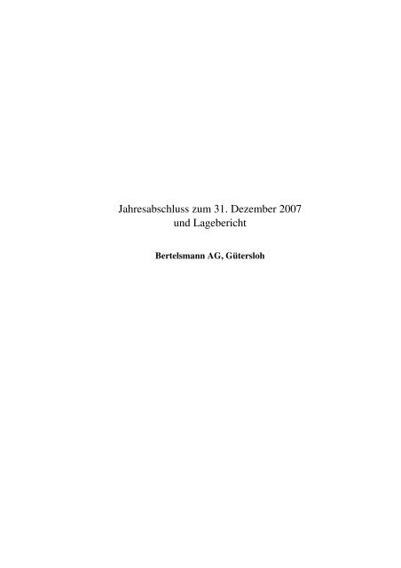 Jahresabschluss 2007 Bertelsmann Ag 558 42 Kb