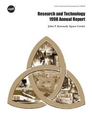 Research and Technology 1998 Annual Report - Kennedy Space ...