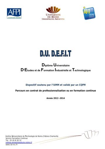 Programme DU DEFIT.pdf - IUT Reims ChÃ¢lons Charleville