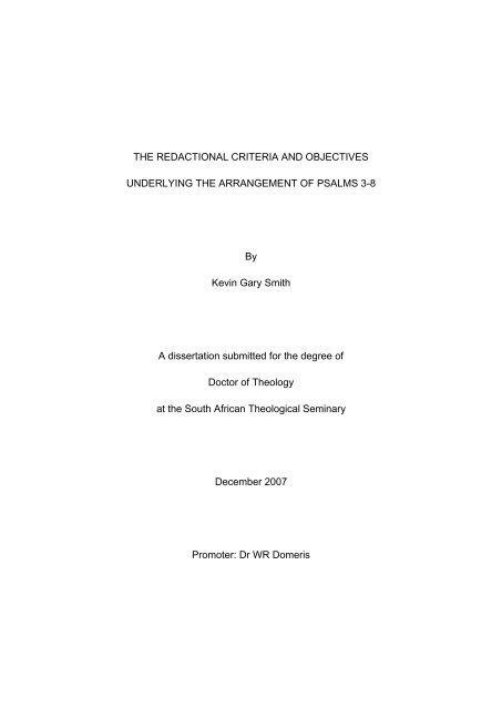 Smith DTh Thesis (final).pdf - South African Theological Seminary