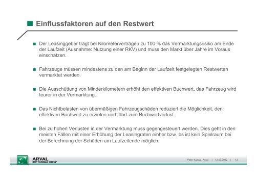 Key Facts - Auf einen Blick - Arval