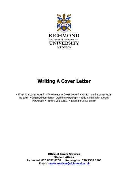 How To Write A Good Cover Letter Richmond The American