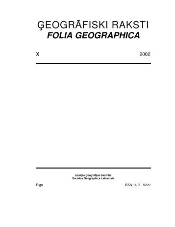 Folia Geographica 10. sÄjums - Latvijas UniversitÄte