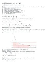 Soit f la fonction défini sur ] 0 ; + ∞ [ par f (x) = ln 1 x x + ... - Canalblog