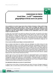 COMMUNIQUE DE PRESSE Arval Chine