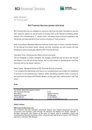 RCI Press Release Final - Arval