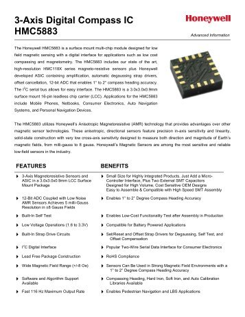 3-Axis Digital Compass IC HMC5883