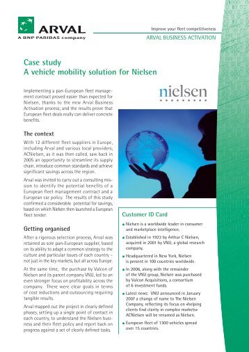 Case study A vehicle mobility solution for Nielsen - Arval