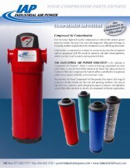 Compressed Air Filter Info Sheet - Industrial Air Power