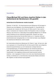 Claus-Michael Dill und Hans-Joachim Körber in ... - Bertelsmann AG