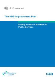 The NHS Improvement Plan