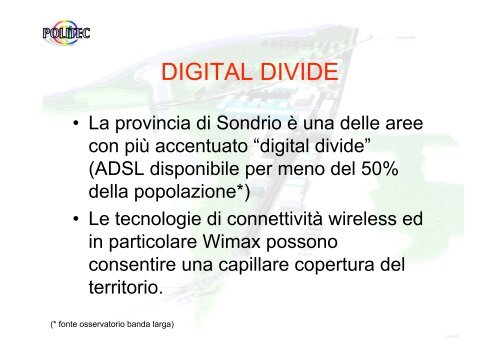 Il polo dell'innovazione della Provincia di Sondrio