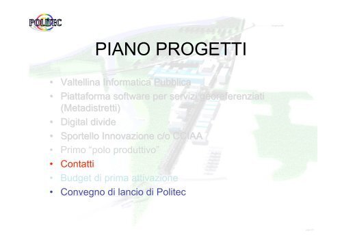 Il polo dell'innovazione della Provincia di Sondrio