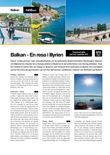 Balkan - En resa i Illyrien - Solresor