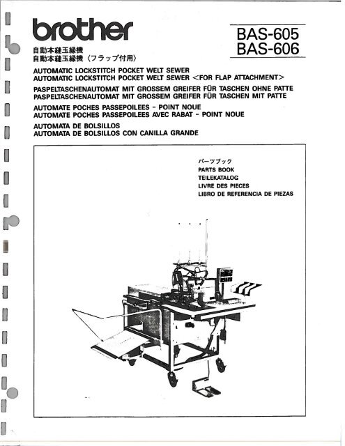 Catalogo de partes para Brother BAS-605, 606 - Superior Sewing ...