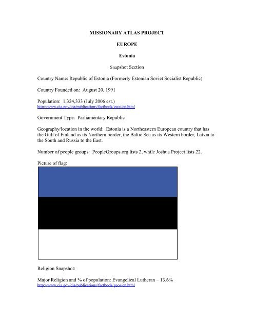 Estonia Profile.pdf - WorldMap