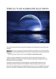 The Lunar Sabbath Illusion - Congregation of YHWH Jerusalem