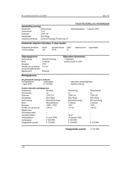 Waarderingsinstructie 2003 (pdf) - Waarderingskamer