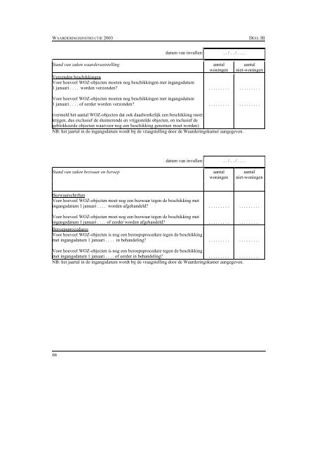 Waarderingsinstructie 2003 (pdf) - Waarderingskamer