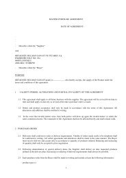 1 MASTER PURCHASE AGREEMENT DATE OF ... - ORS Bearings