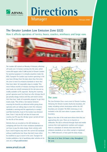 The Greater London Low Emission Zone (LEZ) - Arval