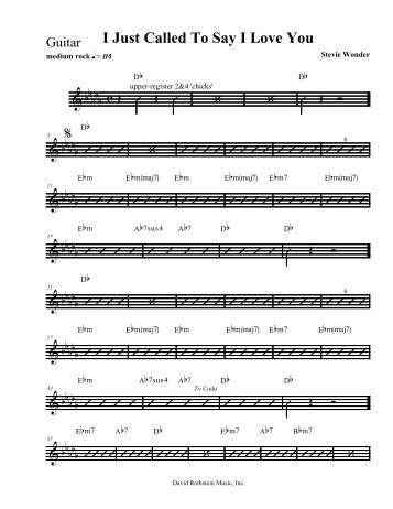 Download Sheet Music - David Rothstein Music