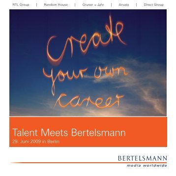 Talent Meets Bertelsmann - Create Your Own Career