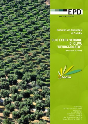 olio extra vergine di oliva âdenocciolatoâ - The International EPD ...