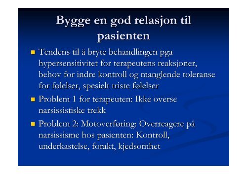 Behandling for narsissisme - KoRus Bergen