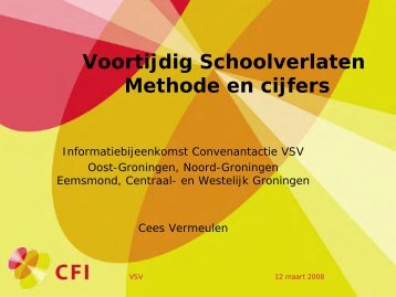 Presentatie met regiospecifieke informatie - Aanval op schooluitval