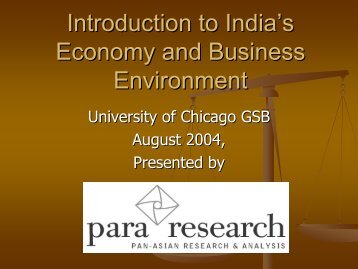 Introduction to India's Economy and Business Environment