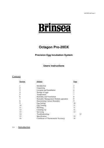 Brinsea Octagon 20 Pro DX