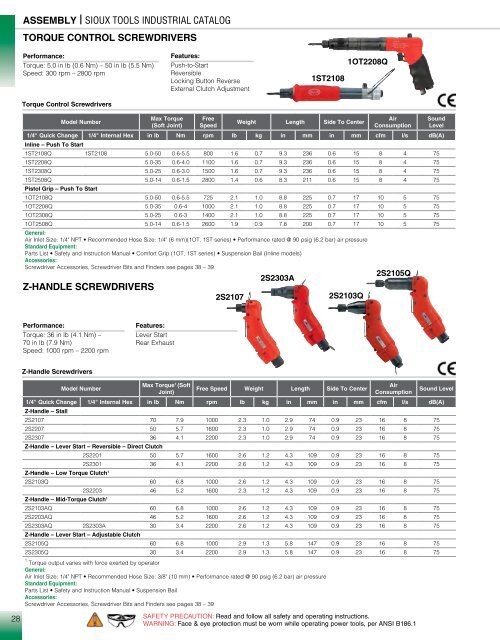 Sioux Tools Industrial Catalog