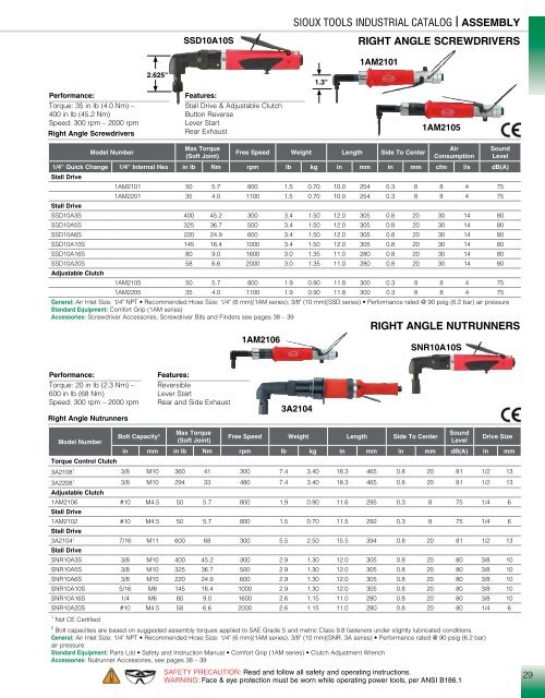 Sioux Tools Industrial Catalog